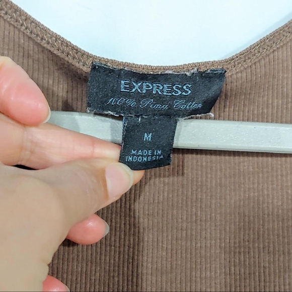 2000s vintage sequin trim ribbed tank top - Picture 4 of 5